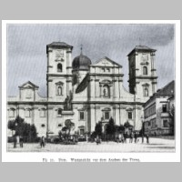 Passau, Dom, Bis 1893 haben die Tuerme des Doms ein einfaches flaches Pyramidendach, Kunstdenkmaeler des Koenigreichs Bayern 1919, sueddeutscher-barock.de.jpg